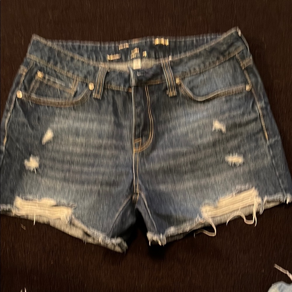 Women's Distressed Denim Shorts